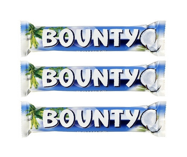 Bounty Coconut Filled Chocolates - 57g Bar (Imported) pack of 3