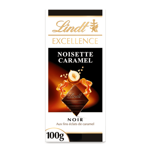 Lindt excellence caramelized hazelnut dark chocolate 100g