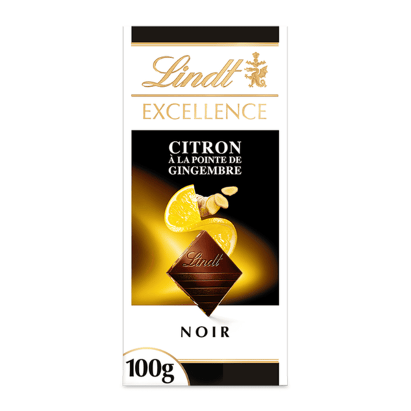 Lindt excellence citron dark chocolate 100g