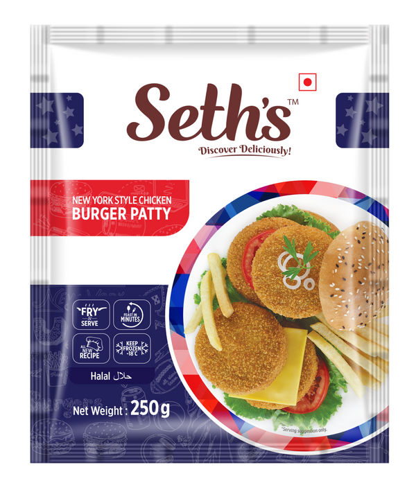 Seth's New york style chicken burger patty  250g