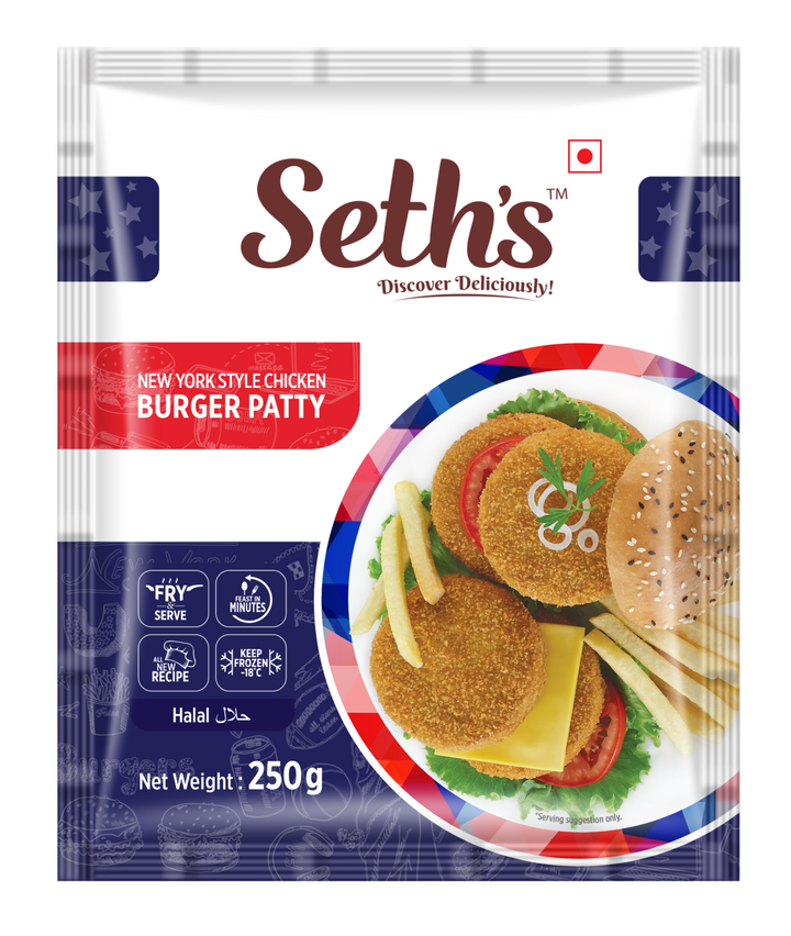 Seth's New york style chicken burger patty  250g