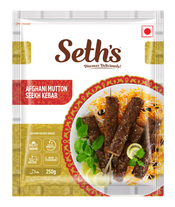 Afghani Mutton Seekh Kebab 250g