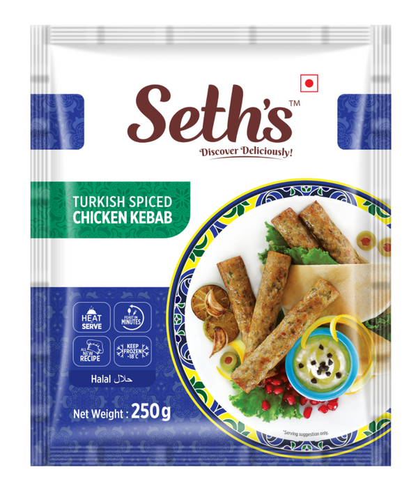 Seth's Turkish Spiced chicken kebab 250g
