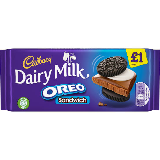 Cadbury Dairy Milk Oreo Sandwich 96g