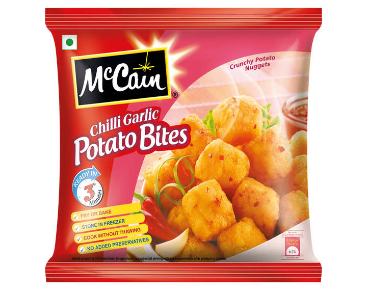 McCain Chilli Garlic Potato Bites 200gm | frozen veg