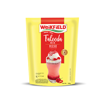 Weikfield Falooda Mix - Rose Mix, Rich, Smooth & Creamy Texture, Delicious & Refreshing Taste, Instant Falooda Mix, 200 g Pouch